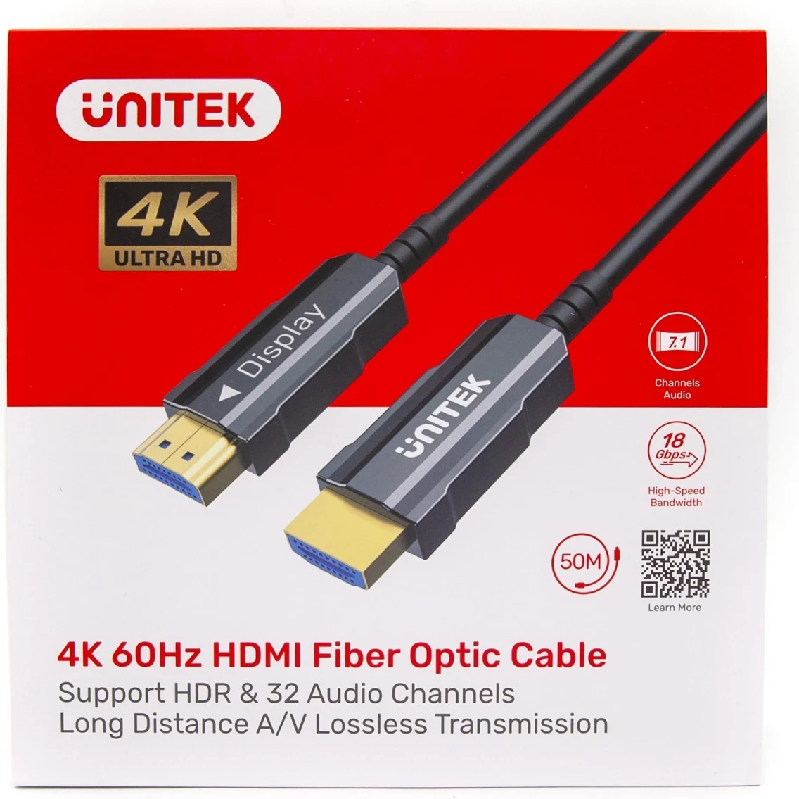Kabel HDMI Unitek, 2.0 AOC 4K 60Hz, 30m i zi