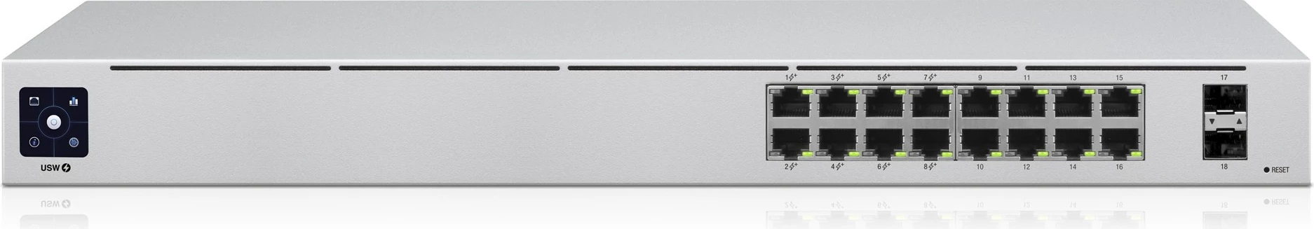 Switch Ubiquiti UniFi 16-Port PoE Managed L2/L3 Gigabit Ethernet Argjendtë