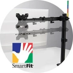 Mbajtëse/krah monitori Kensington SmartFit Ergo Single Extended K55408WW, VESA 75x100, deri 34\"/8 kg, montim në tavolinë, e zezë