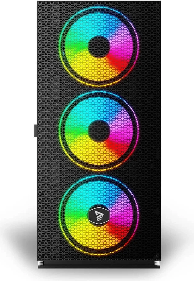 Kasë Savio Raptor X1 ARGB Glass/Mesh, e zezë