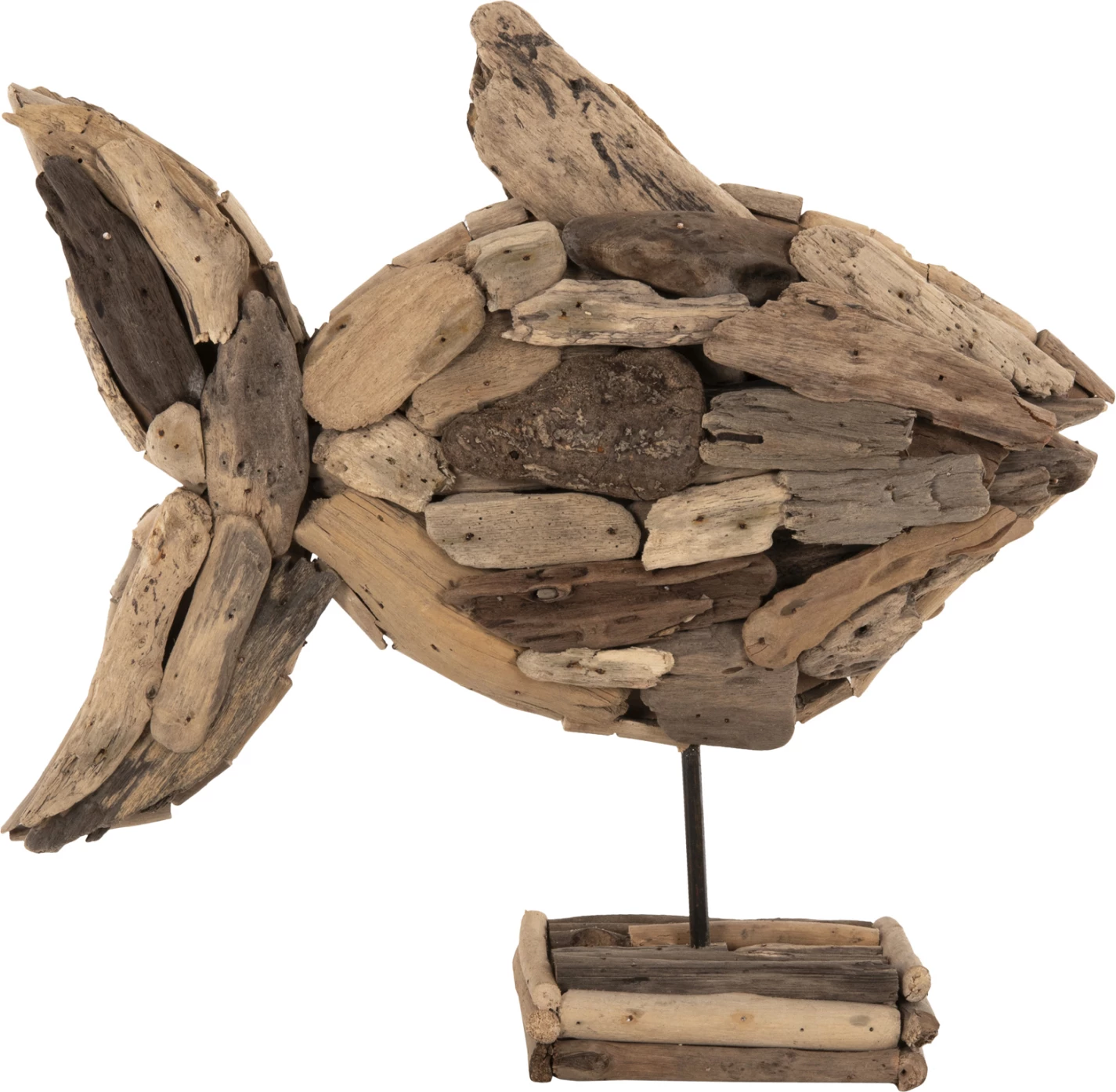 Dekor tavoline peshk, FH4271, dru natyral, 40x12x40 cm