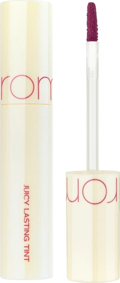Buzëkuq Rom&nd Juicy Lasting Tint Highly Pigmented Lip Gloss 28 Bare Fig për femra, 5.5g