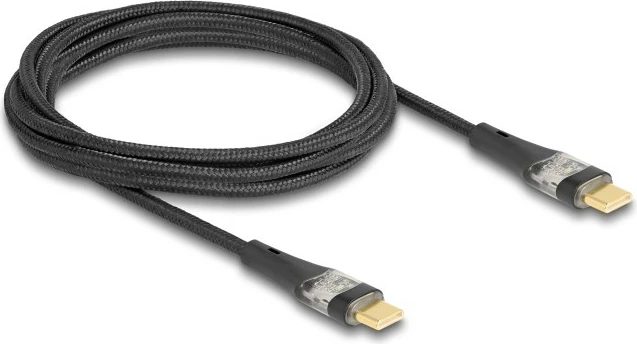 Kabllo USB-C DeLOCK 2m, Power Delivery 100W, e zezë