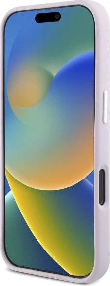 Mbështjellës DKNY Liquid Silicone Small Metal Logo MagSafe për iPhone 16 Pro, Rozë