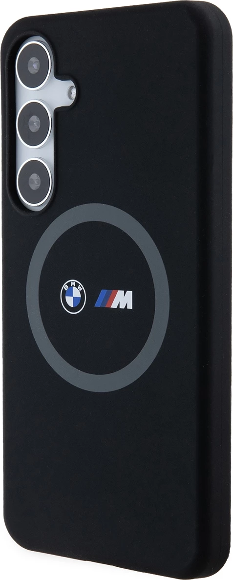 Mbështjellës BMW M Silicone Printed Ring MagSafe për Samsung Galaxy S24+, i zi