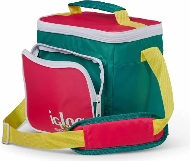 çantë ftohëse IGLOO Retro Square 9, 6 L (deri 9 kanaçe 330 ml), jade/rozë