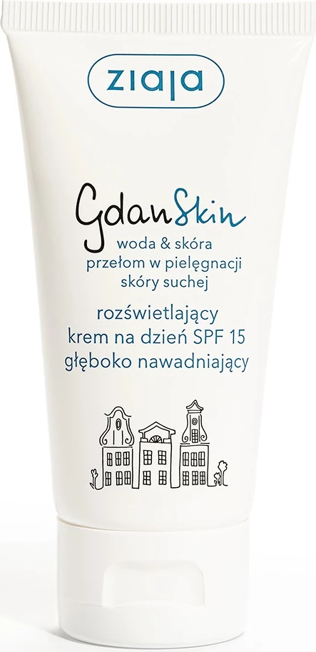 Krem dite për fytyrë Ziaja GdanSkin Illuminating Deeply Hydrating SPF15 për femra, 50ml