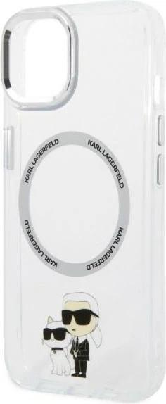 Mbështjellës Karl Lagerfeld KLHMP14MHNKCIT për iPhone 14 Plus 6.7", transparent, me MagSafe