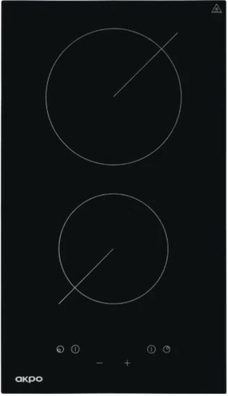 Pllakë qeramike Akpo PKA30830/2, 2 zona, 3000W, e zezë