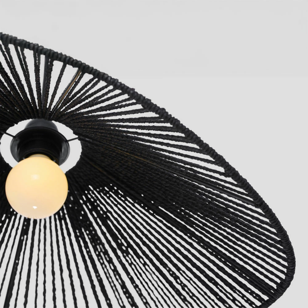 Llambë tavani CLOVE, litar i zi, letër, 47.5x21cm