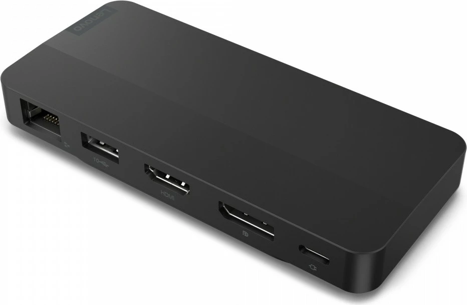 Dok USB-C udhëtimi Lenovo 40B90100EU dy ekrane 4K, DP/HDMI, RJ-45, USB 3.2, PD deri 100 W, i zi, set me furnizues 100 W