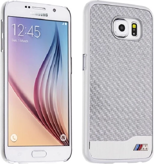 Mbështjellës BMW BMHCS6MDCS për Samsung Galaxy S6, hardcase, argjendtë