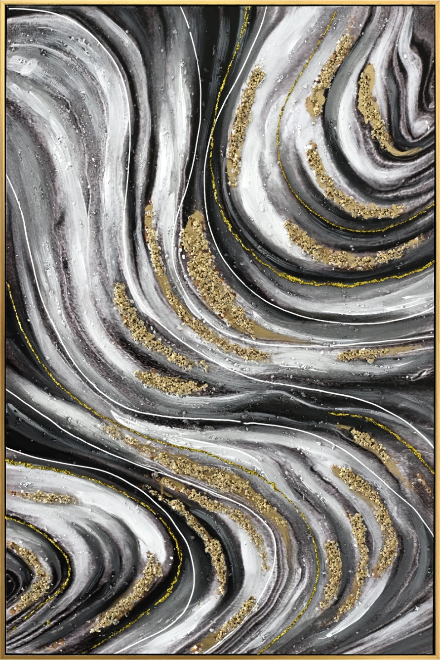 Pikturë muri abstrakte FH4561, kornizë PS, 62x4.5x92 cm