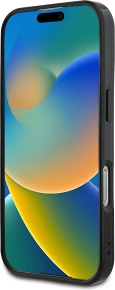 Mbështjellës Mercedes MB Double Layer Crossed Lines MagSafe për iPhone 16 Pro, Zi