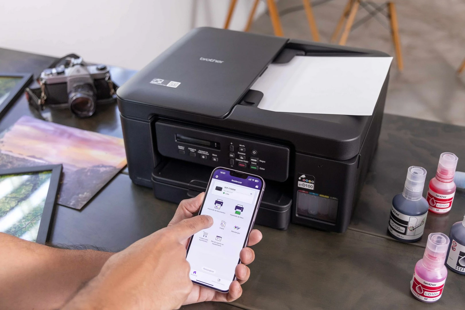 Printer multifunksional Brother DCP-T730DW, Inkjet, A4, Wi-Fi, i zi