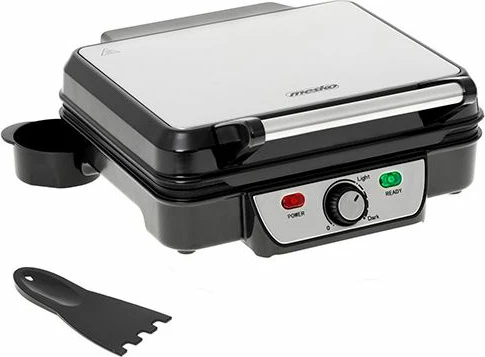 Grill kontakt elektrik MESKO MS3050, 2500 W, pllaka 28×23 cm, me spatul, argjend/zezë