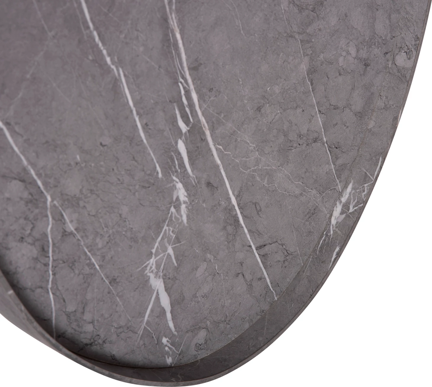 Pasqyrë muri, formë pike, kornizë MDF, ngjyrë mermeri gri, FH4488.02, 50x80 cm.