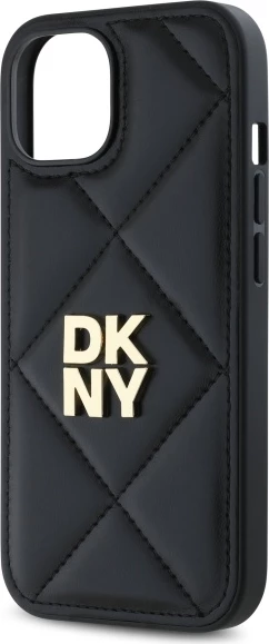 Mbështjellës DKNY Quilted Stack Logo për iPhone 14, i zi
