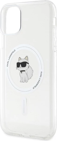 Mbështjellës Karl Lagerfeld IML Choupette MagSafe për iPhone 11/Xr, Transparent