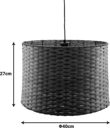 Dritë tavani Siwel Inart E27 bambu ngjyrë kafe D40χ27cm