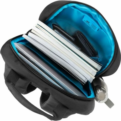 çantë shpine për laptop RIVACASE ECO 7561 15.6–16\", material i papërshkueshëm nga uji, RPET polyester, e zezë