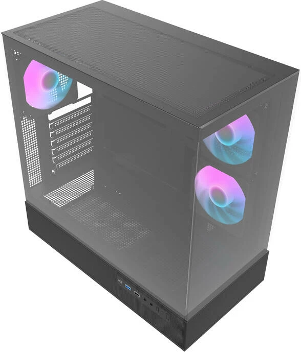 Kasë Darkflash DPX90, Midi Tower, xham i temperuar, e zezë