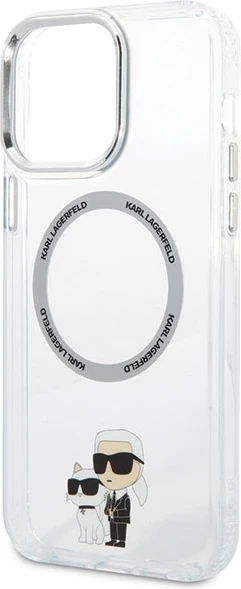 Mbështjellës Karl Lagerfeld KKLHMP13XHNKCIT për iPhone 13 Pro Max 6.7", transparent, MagSafe
