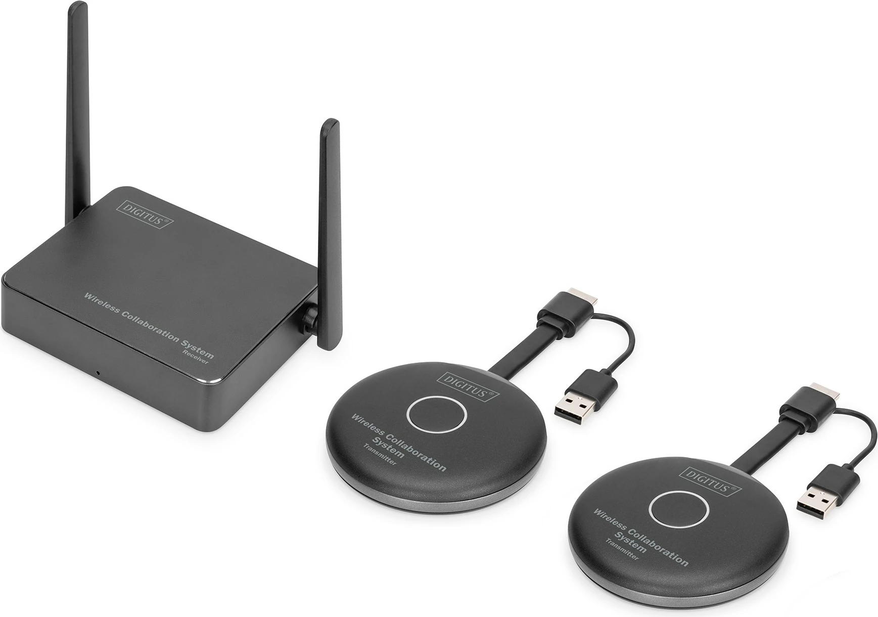 Sistem bashkëpunimi pa tela Digitus Click & Present Pro, desktop, HDMI, Wi-Fi 5, i zi/gri