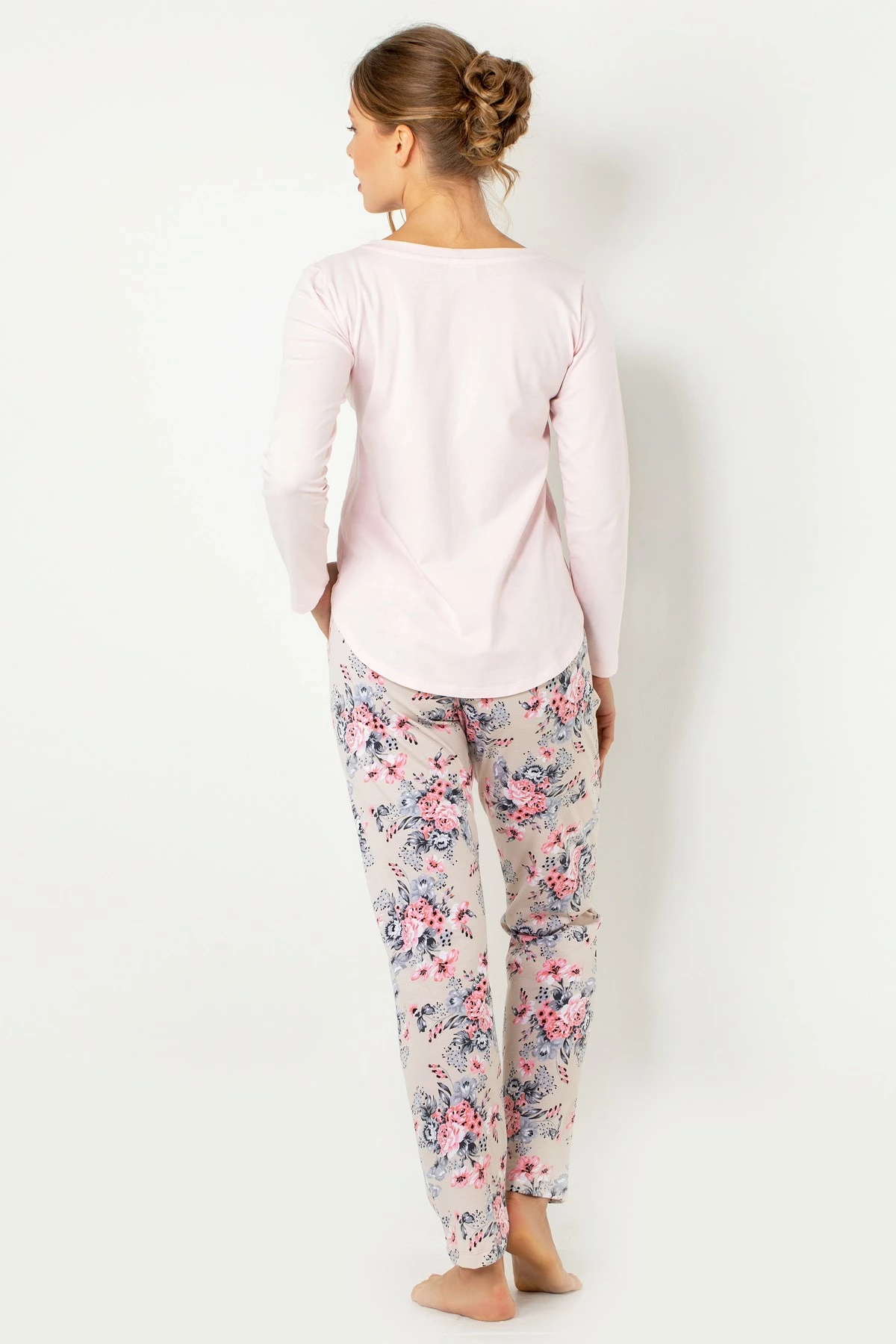 Set pizhamash për gra, ngjyrë trëndafili, Jumeon, 002-000257