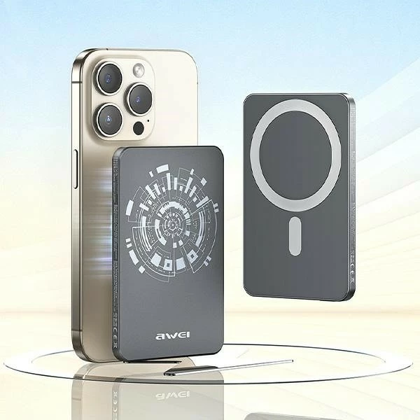 Powerbank AWEI P112K, 5000mAh, MagSafe, Gri
