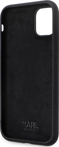 Mbështjellës Karl Lagerfeld KLHCN61SMHCNPK për iPhone 11/XR, silikon, i zi