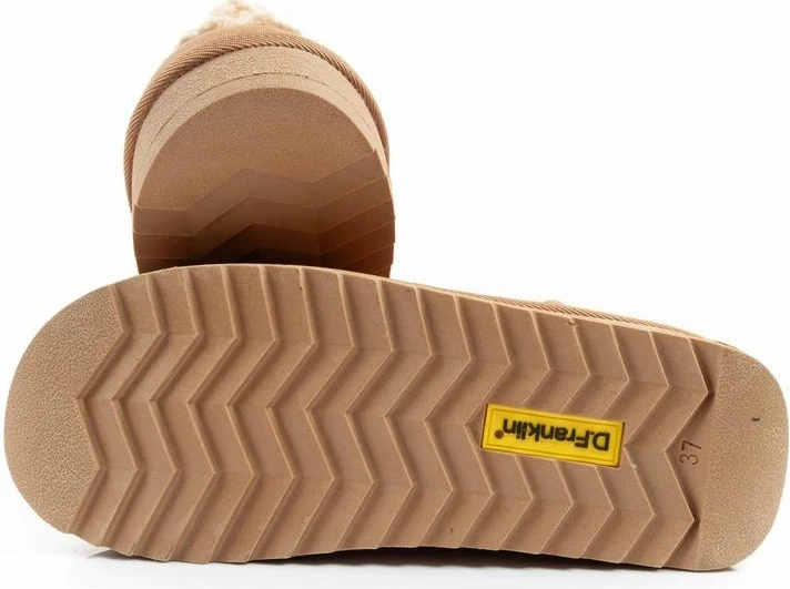 Çizme dimri për femra D.Franklin, kafe-bezhë