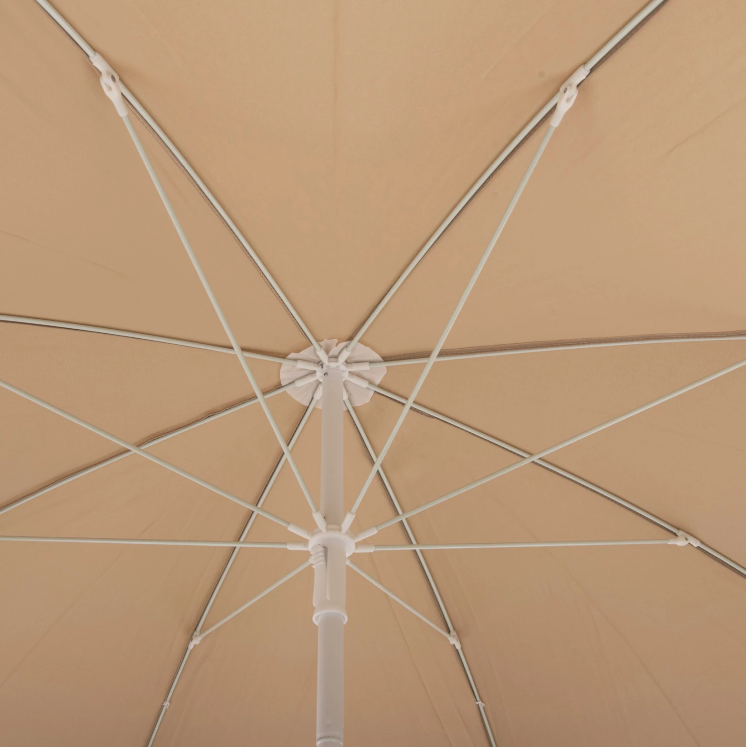 Çadër plazhi me 8 fije fiberglasi 2.00m FH6015.04 ngjyrë moka-shtyllë e bardhë