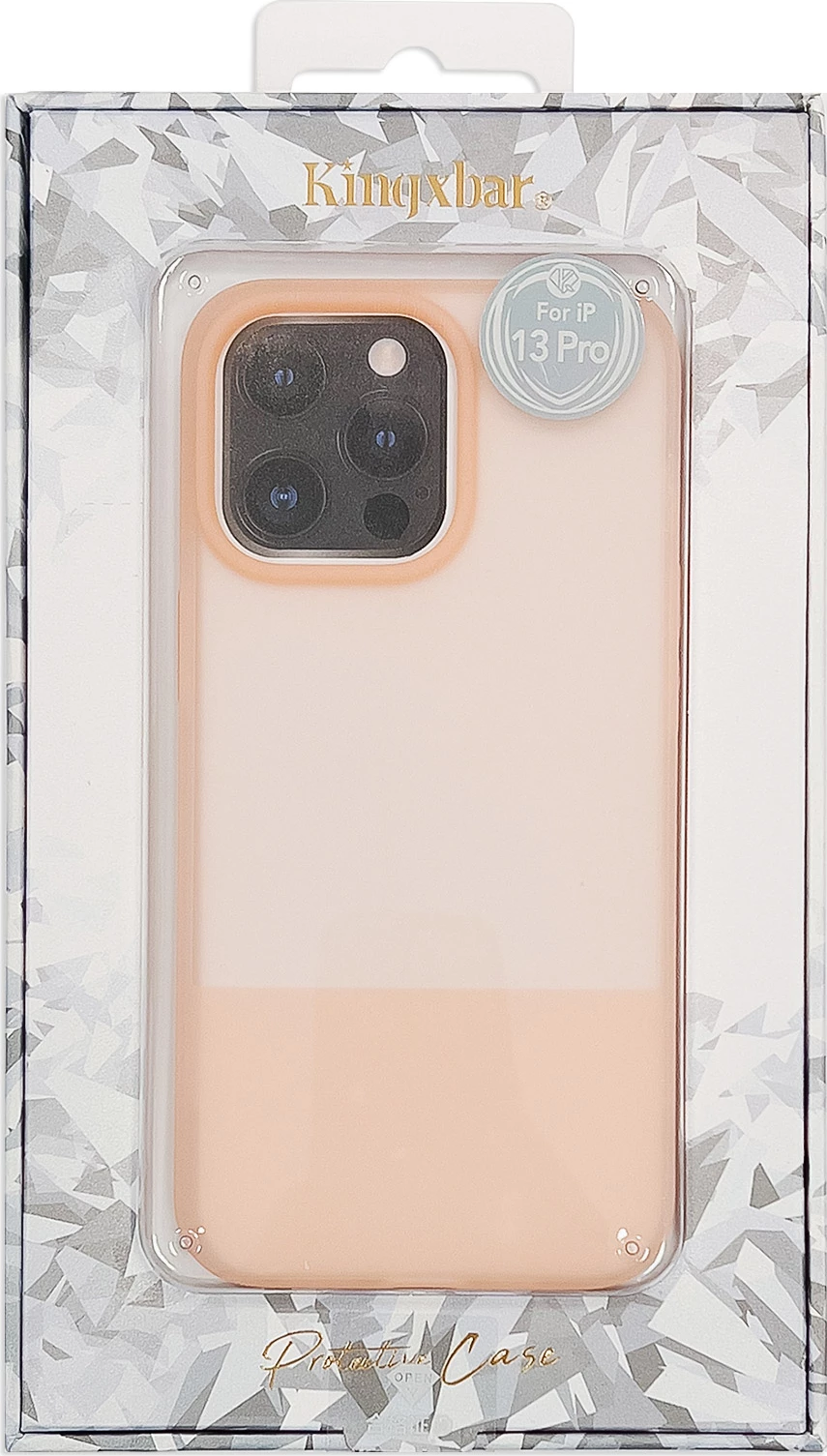 Mbështjellës Kingxbar Plain Series për iPhone 13, silikon, rozë