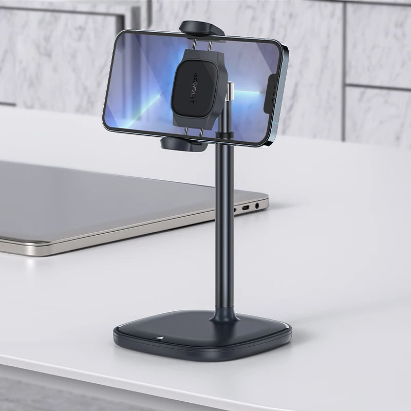 Mbajtës telefoni tavoline Acefast E12, teleskopik, i zi