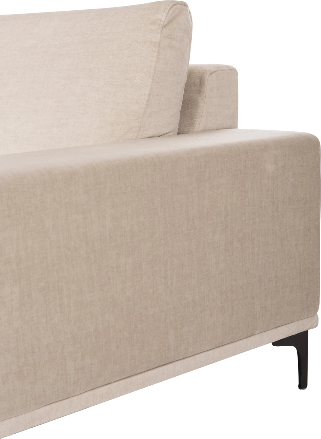 Divan qoshe (djathtas) NOA FH3278.01R pëlhurë ecru 288x90-157x67-80H cm