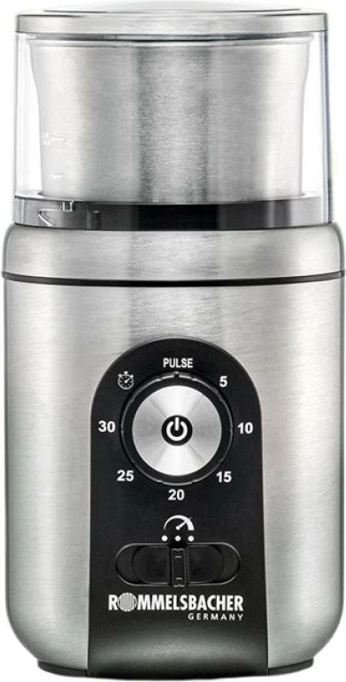 mulli kafeje dhe erëzash Rommelsbacher EGK 250, enë inoksi të heqshme, rregullim kohe/shpejtësie dhe Pulse, i përshtatshëm për pjatalarëse, e zezë