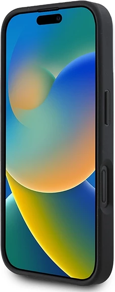 Mbështjellës DKNY për iPhone 16 Plus, MagSafe, lëkurë ekologjike, i zi