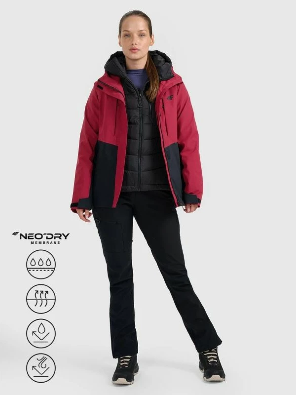 Jakne trekking për femra 4f, e zezë