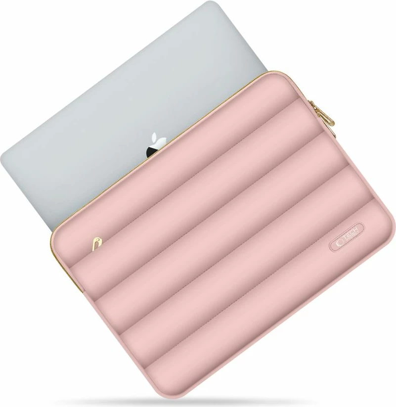 Kasë laptopi Tech-Protect Puffy 15-16", me çantë aksesorësh, Rozë