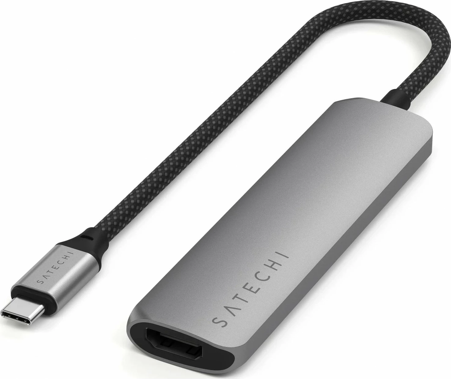 Hub Satechi 4w1 ST-P4S, USB-C, HDMI, USB-A, ngjyrë gri