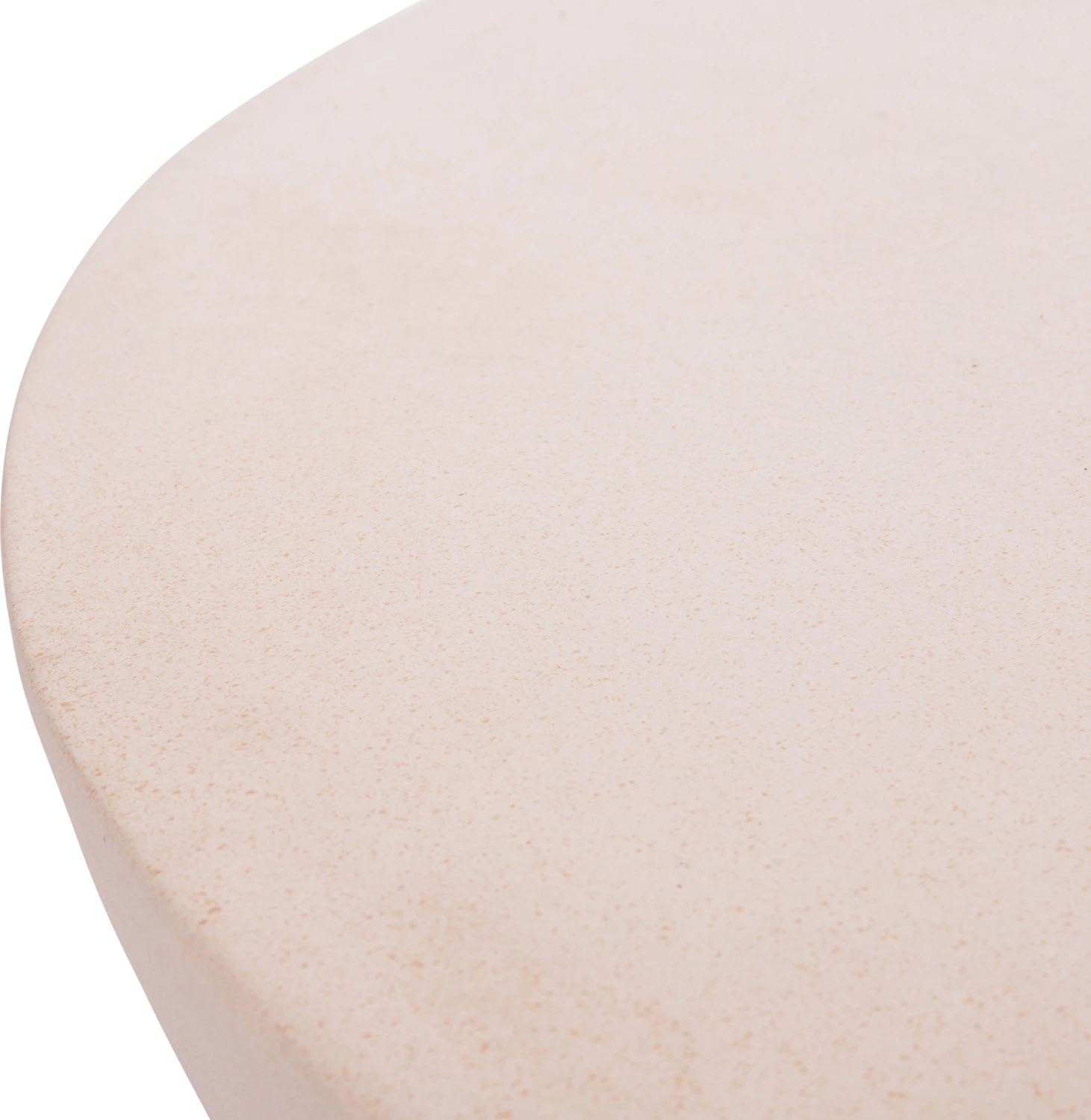 Tavolinë kafeje rrethore ALLAN, fibër-cement, bezhë e çelët, FH18162.02, 92x49cm