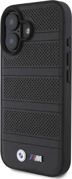 Mbështjellës BMW M Perforated And Stitched Line MagSafe për iPhone 16, i zi