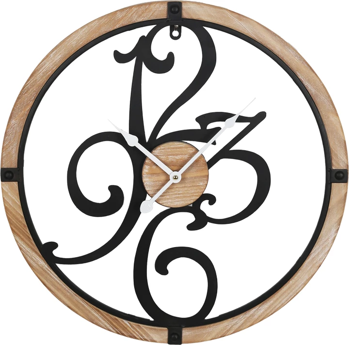 Orë muri Confu Inart metal, ngjyrë e zezë, 50x2.5x50cm