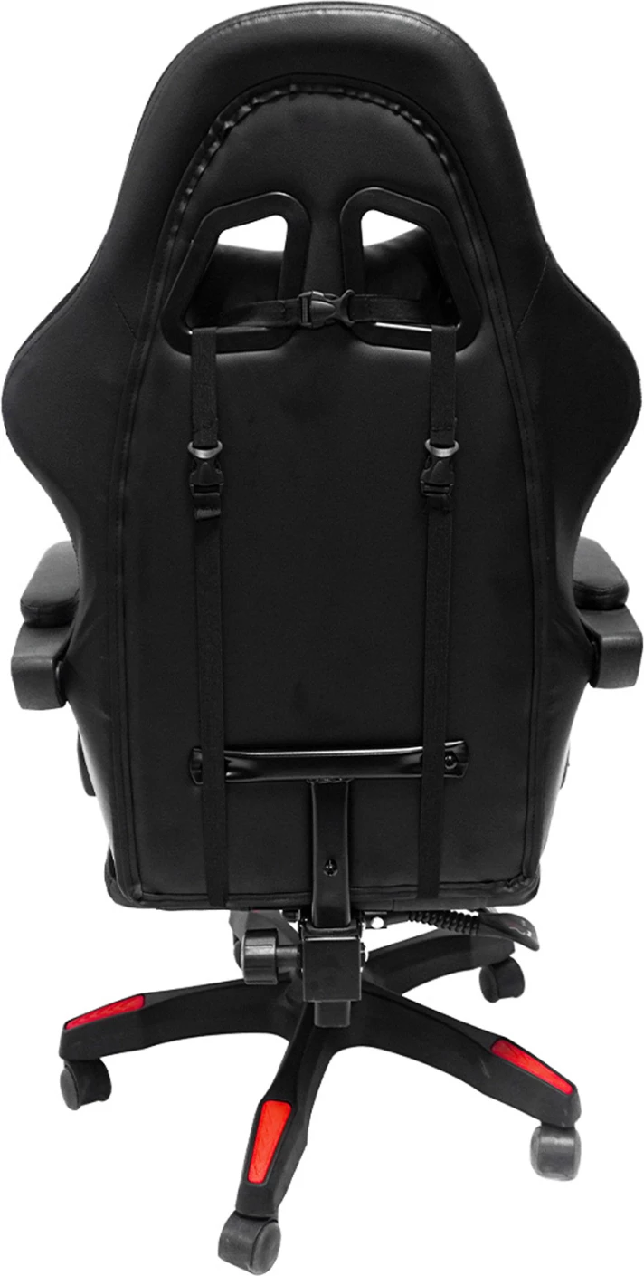 Karrige për lojëra DARREN FH1203.01, e zezë-kuqe, PVC & najlon, 51x49x125H cm