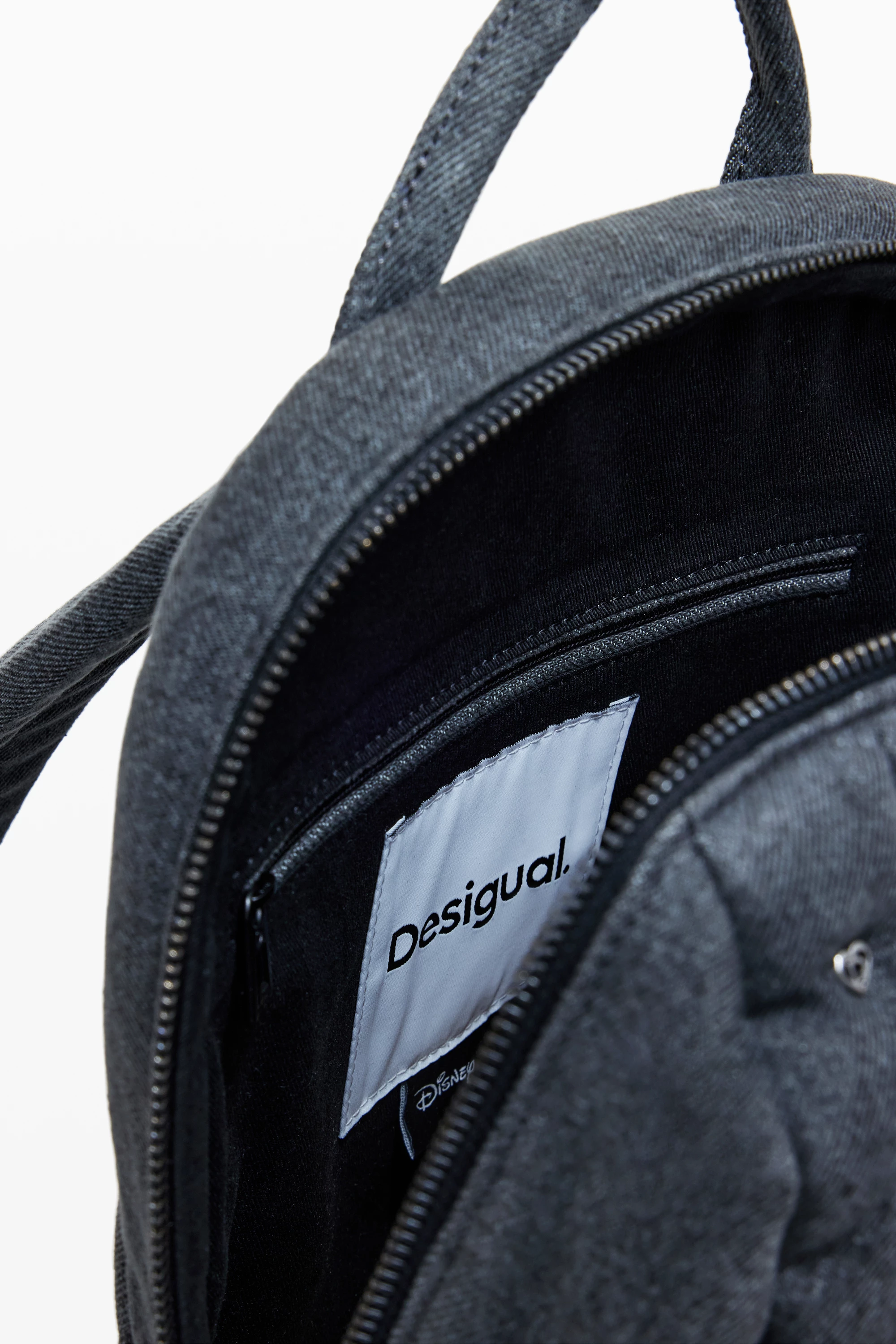 Çantë shpine DESIGUAL Mickey Studs Chester Modify femra, gri