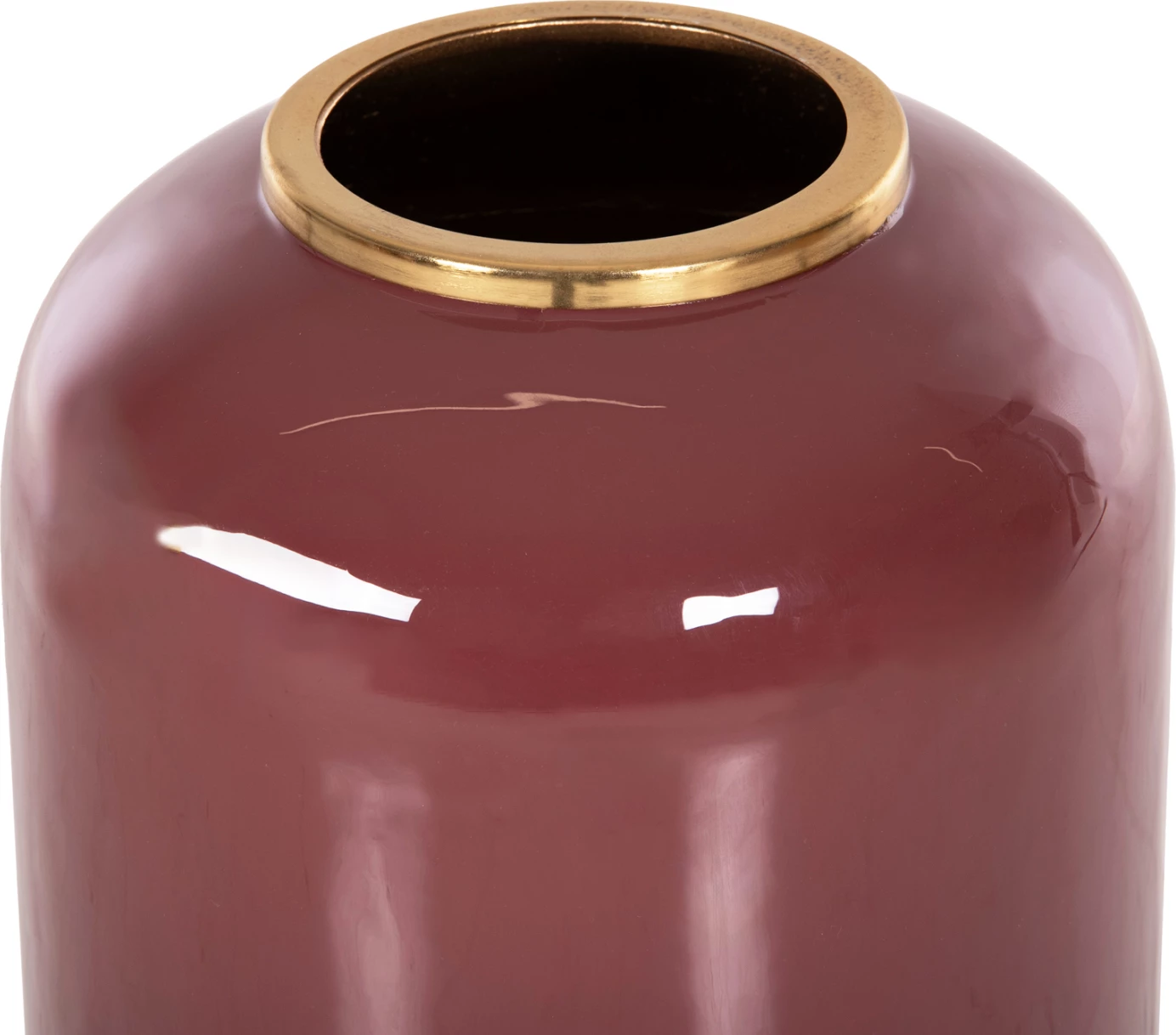 Vazo dekorative për dysheme RAKSASA FH4232.06 metalike, ngjyrë qershie dhe ari perla, Φ24x69H cm