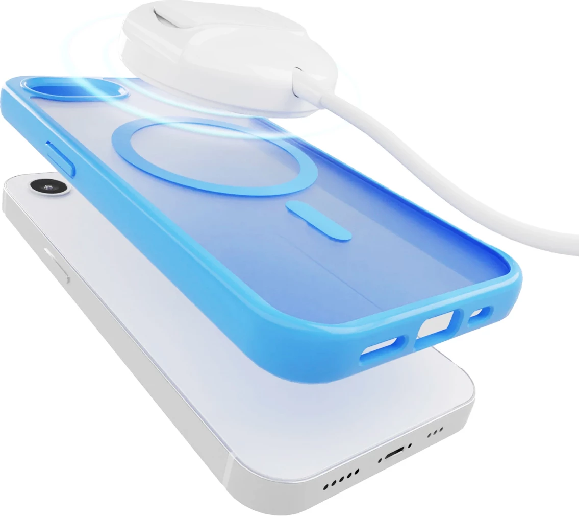 Mbështjellës Puro Gradient MagSafe për iPhone 16e, TPU, Blu