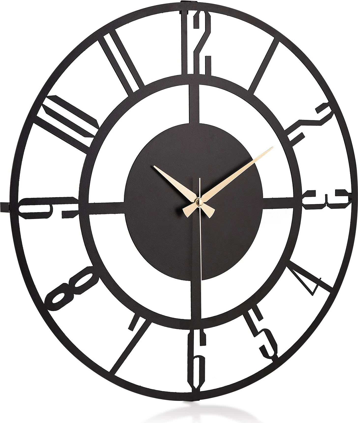 Orë muri dekorative prej metali, Wallity Bunella, e zezë, 50cm