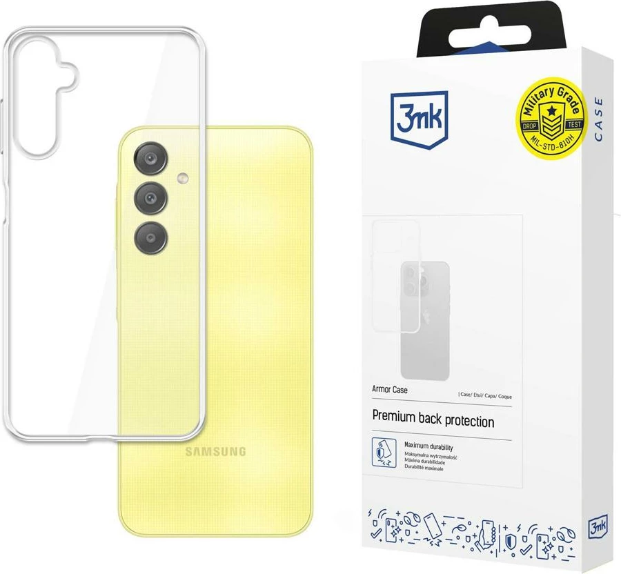 Mbështjellës 3mk Armor Case për Samsung Galaxy A25 5G, Transparent
